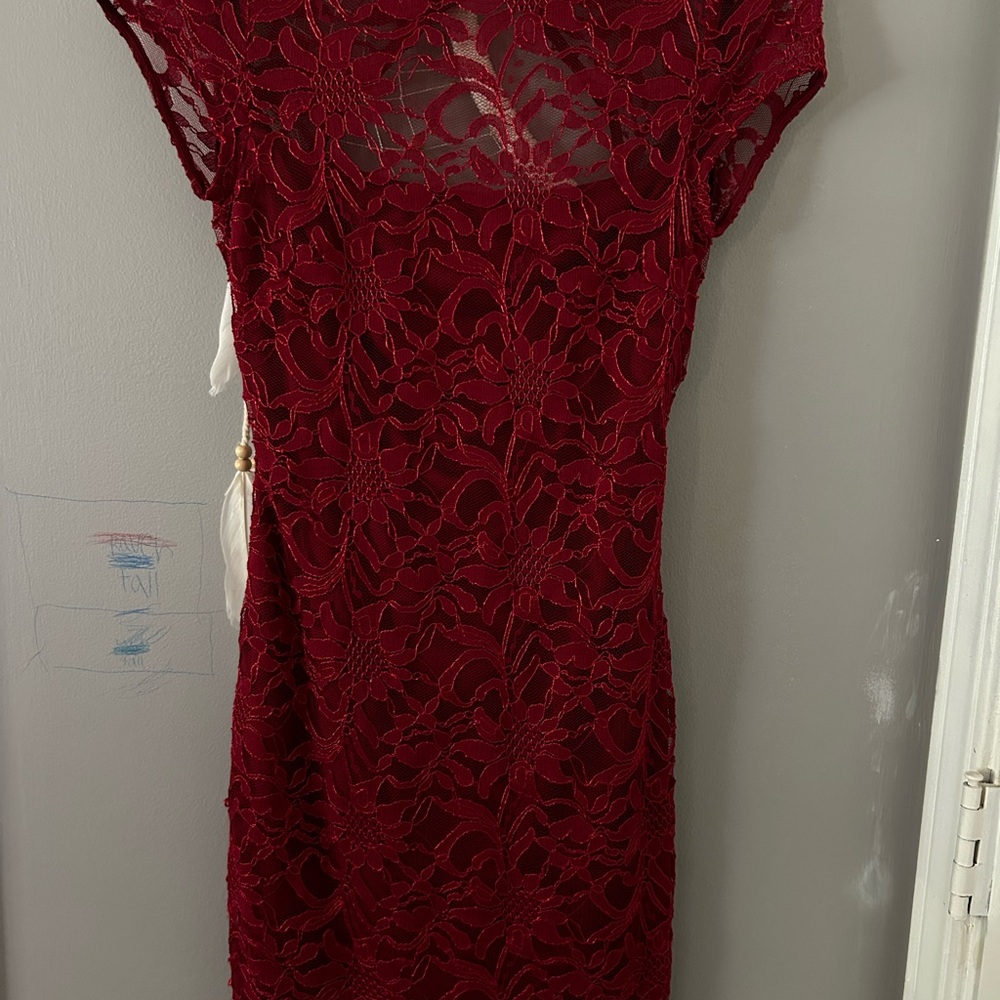 Bebe red Lace Dress